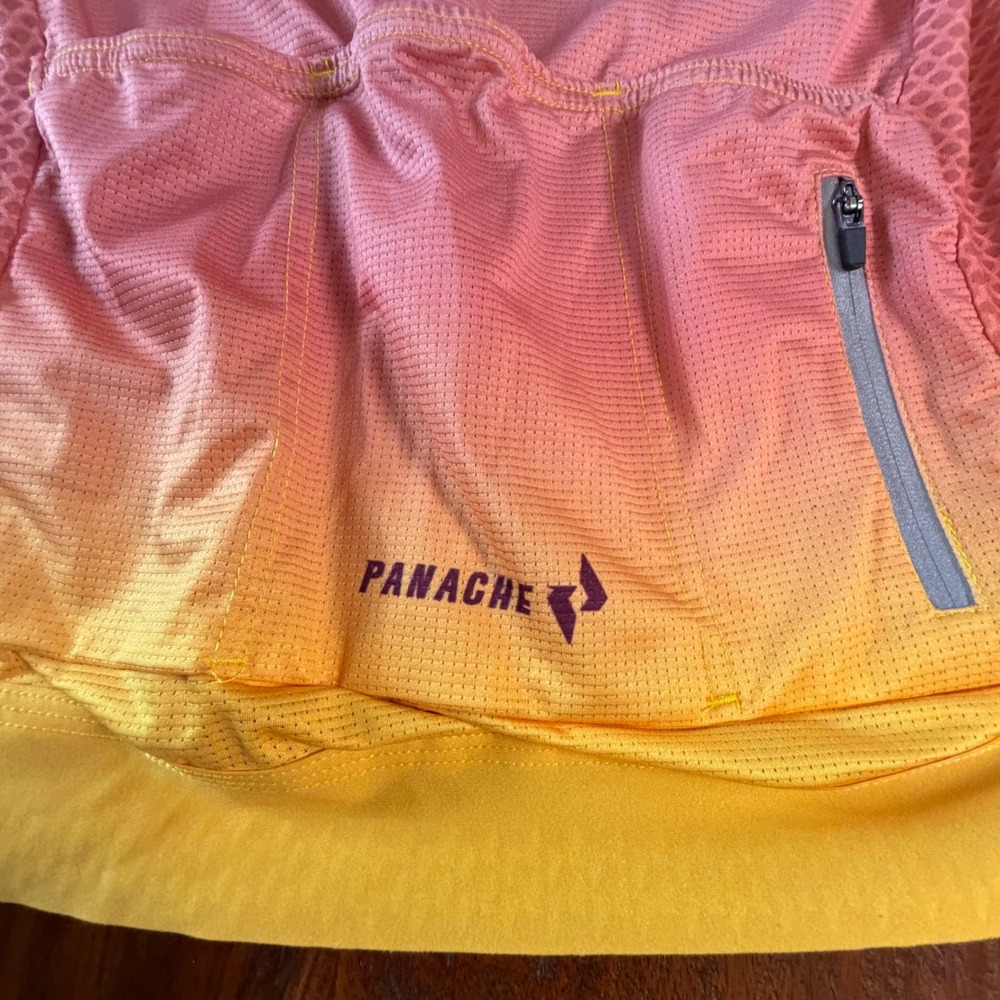 Panache Womens Cycling Kit Jersey and Bib Shorts Sunset Ombre Graphic XS - Picture 14 of 16